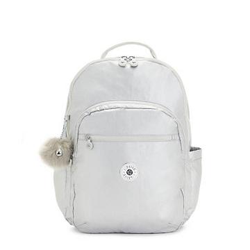 Kipling Seoul Extra Large Metallic 17" Backpack Laptoptassen Wit | België 1572SG